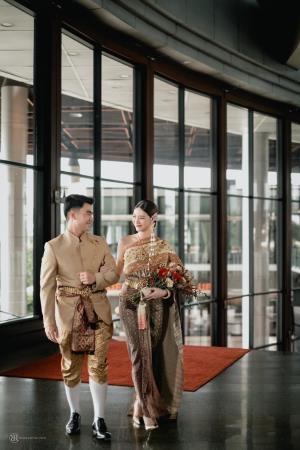 ชุดไทยเจ้าสาว ชุดไทยจักรพรรดิ์ เช่าที่แบมบี้ เวดดิ้ง ห้วยขวาง